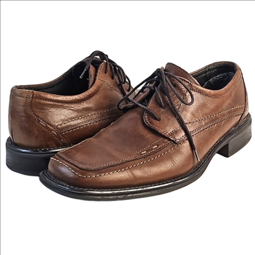 Venturini For Men Ricardo Brown Leather Square Toe Lace-up Oxford Dress …